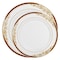 Smarty Had A Party White w/Burgundy and Gold Harmony Plastic Dinnerware Set (120 Dinner Plates+120 Salad Plates), 240PK 640BGVP-CASE - alternate 4
